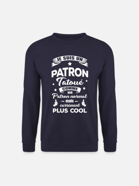 PATRON TATOUÉ - Sweat-shirt Unisexe - marine
