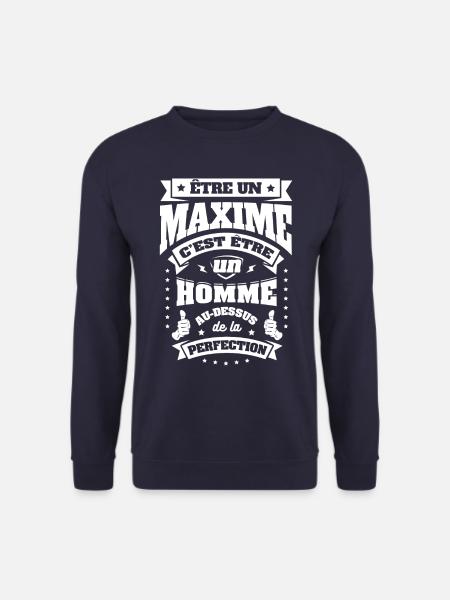 NOM - PRÉNOM - MAXIME - Sweat-shirt Unisexe - marine