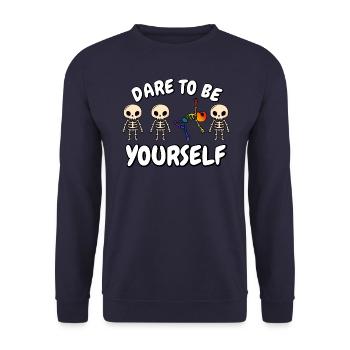 LGBT gay pride Month - Unisex Sweatshirt - navy - Front - Alina (178cm) & Michal (187cm)