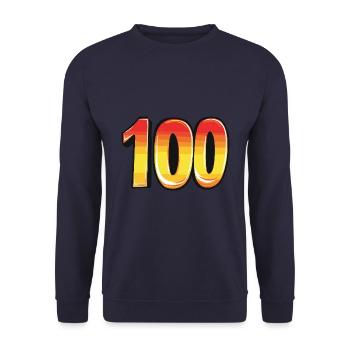 100 Number Colorful - Unisex Sweatshirt - navy - Front - Alina (178cm) & Michal (187cm)