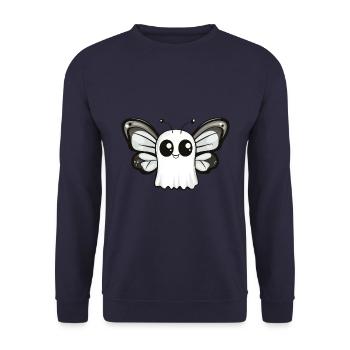 papillon Halloween bande dessinée fantôme - Sweat-shirt Unisexe - marine - Devant - Alina (178cm) & Michal (187cm)
