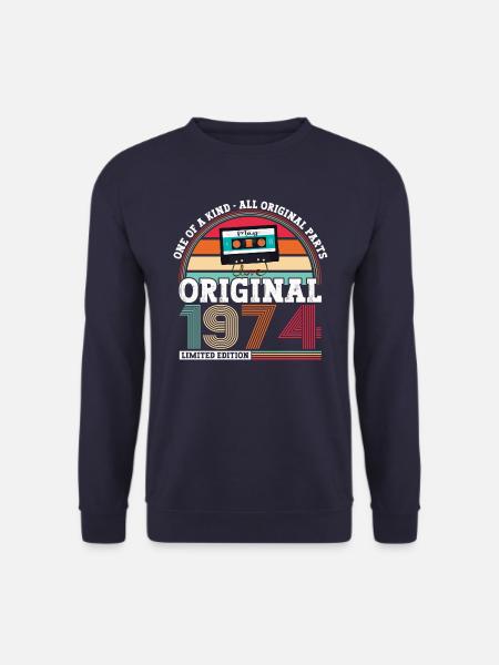 Original Mai 1974 49. Geburtstag Geschenk Herren - Unisex Pullover - Navy