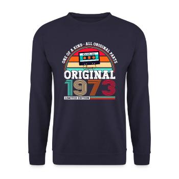 Original 1973 49th Birthday Gift Hommes - Sweat-shirt Unisexe - marine - Devant - Alina (178cm) & Michal (187cm)