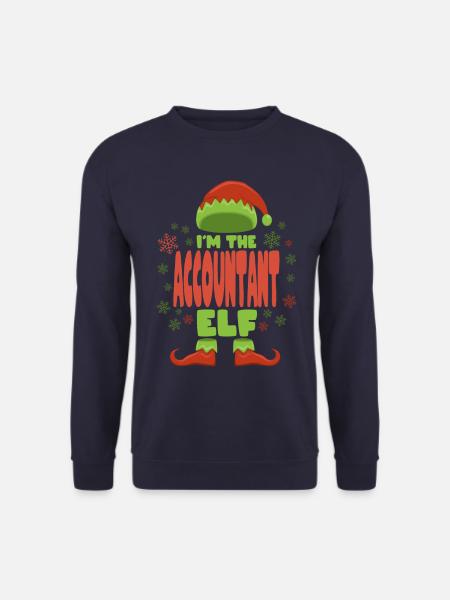 Comptable Elfe de Noël - Sweat-shirt Unisexe - marine