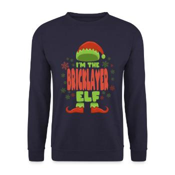 Maurer Weihnachtself - Unisex Pullover - Navy - Vorne - Alina (178cm) & Michal (187cm)
