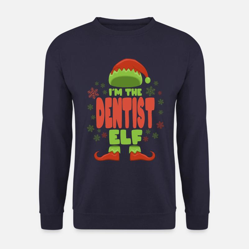 Dentiste Elfe de Noël - Sweat-shirt Unisexe - marine