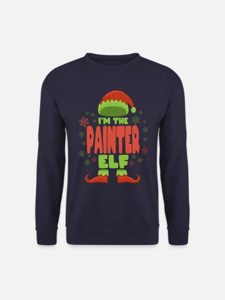 Painter Christmas Elf - Unisex Sweatshirt - navy