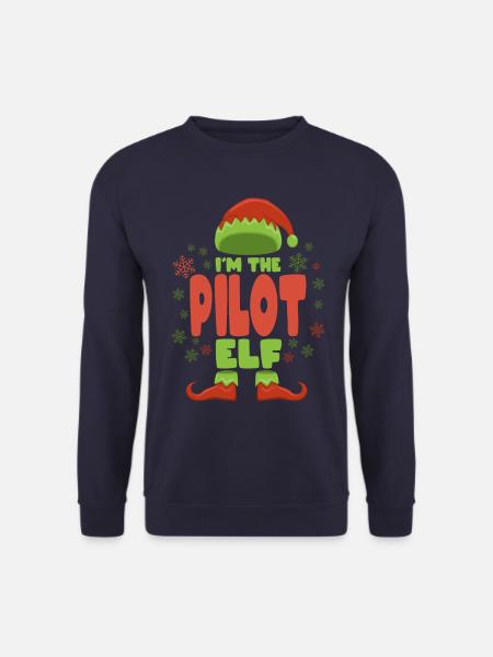 Pilot Christmas Elf - Unisex Sweatshirt - navy