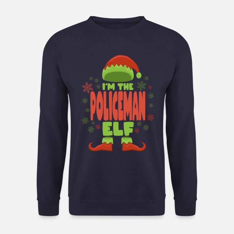 Policeman Christmas Elf - Unisex Sweatshirt - navy