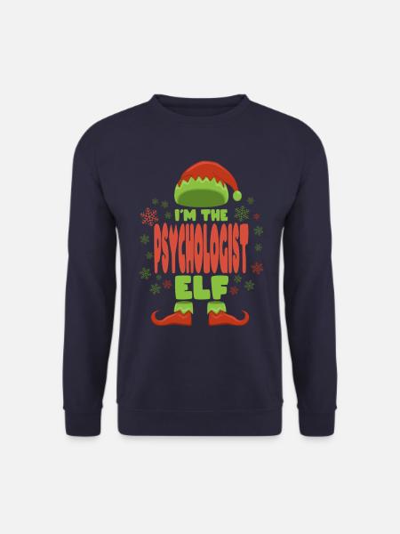 Psychologist Christmas Elf - Unisex Sweatshirt - navy