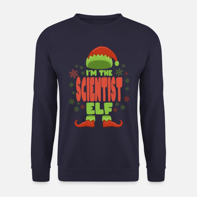 Scientist Christmas Elf - Unisex Sweatshirt - navy
