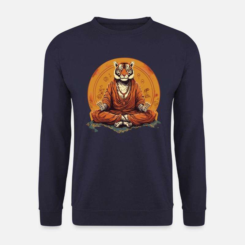 Tiger Buddha - Unisex Pullover - Navy