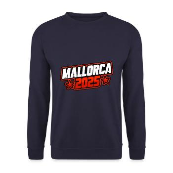 Mallorca 2025 Spruch - Unisex Sweatshirt - navy - Front - Alina (178cm) & Michal (187cm)