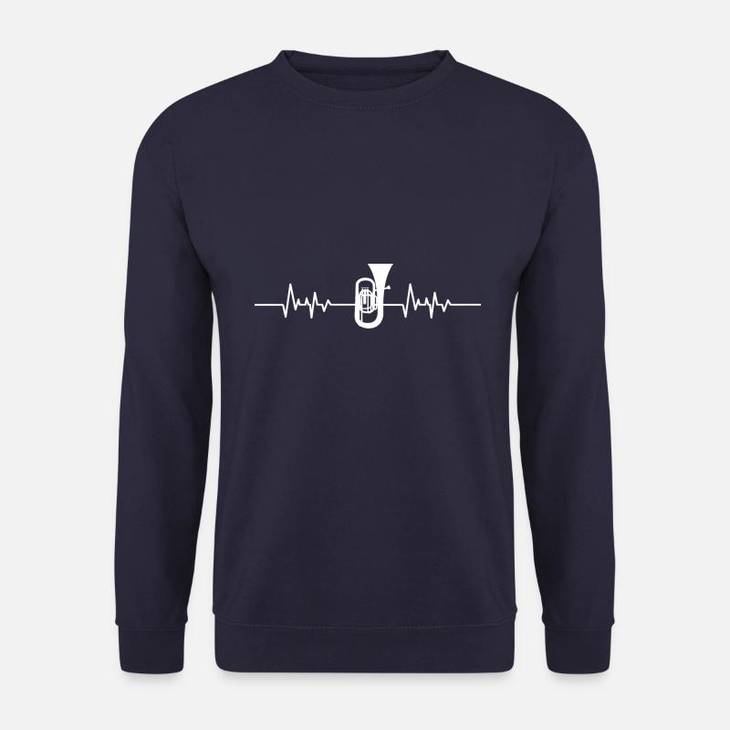 Tuba Herzschlag Herzlinie - Unisex Pullover - Navy