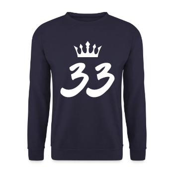 33 Couronne numérique - Sweat-shirt Unisexe - marine - Devant - Alina (178cm) & Michal (187cm)