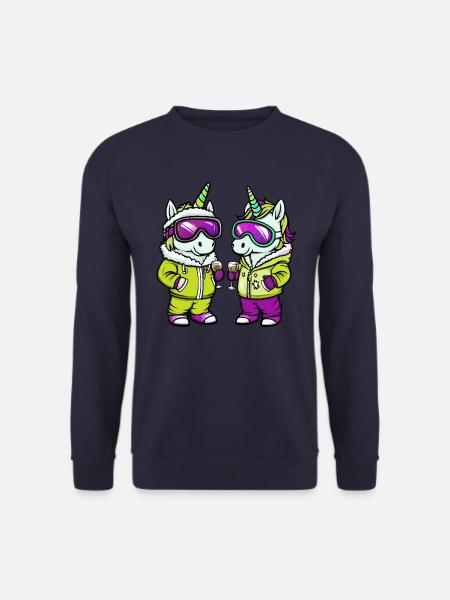 Licorne Ski Après-Ski - Sweat-shirt Unisexe - marine