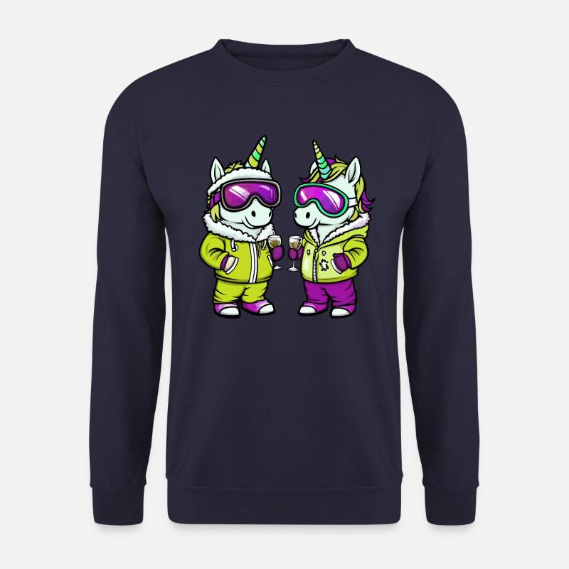Licorne Ski Après-Ski - Sweat-shirt Unisexe - marine