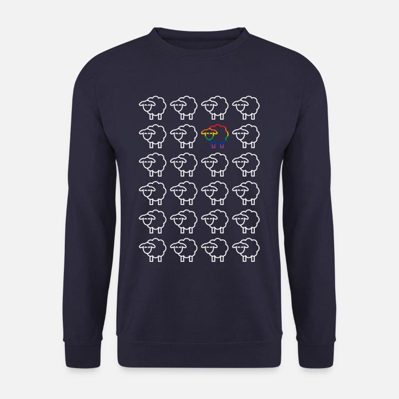 Fierté - mouton heureux, être différent, c'est beau! - Sweat-shirt Unisexe - marine