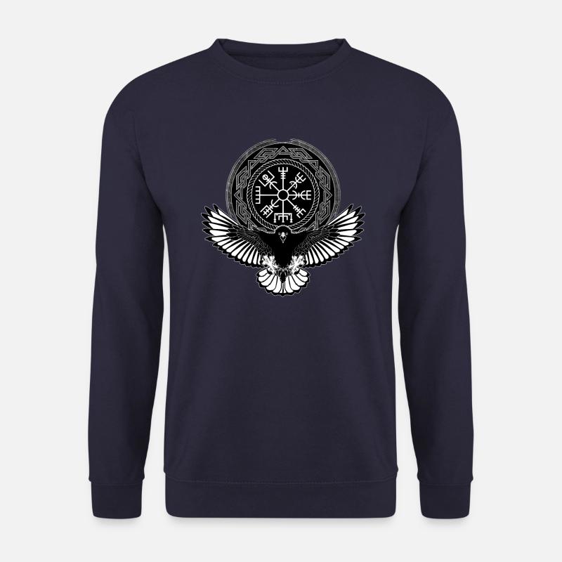 Ørn med Vegvisir-symbol - Genser unisex - marine