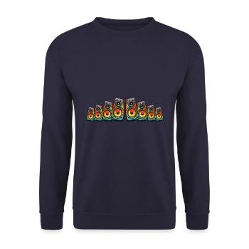 Bass Music Boxes - Unisex Sweatshirt - navy - Front - Alina (178cm) & Michal (187cm)