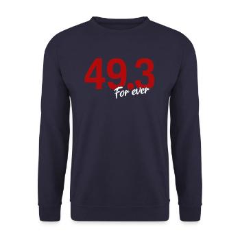 49.3 for ever - Sweat-shirt Unisexe - marine - Devant - Alina (178cm) & Michal (187cm)