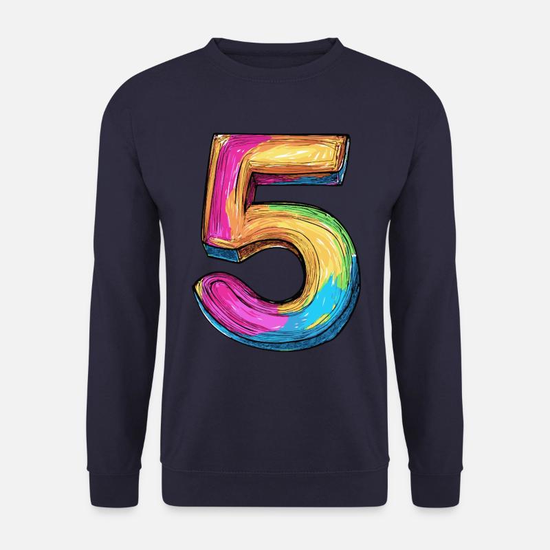 5 Zahl Bunt - Unisex Pullover - Navy