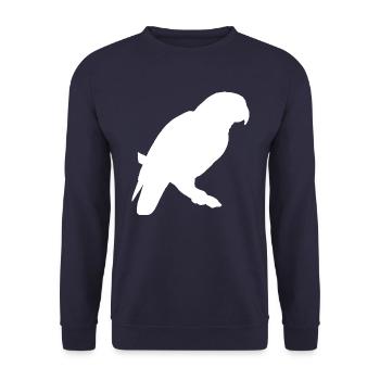 Papagei - Unisex Pullover - Navy - Vorne - Alina (178cm) & Michal (187cm)