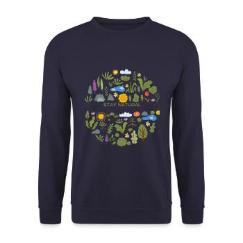 Stay natural - Sweat-shirt Unisexe - marine - Devant - Alina (178cm) & Michal (187cm)