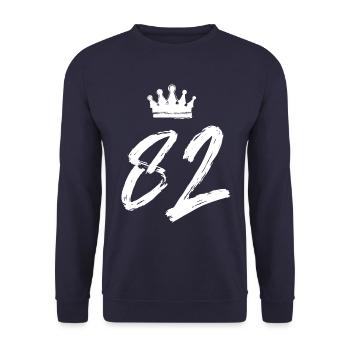 82 Couronne numérique - Sweat-shirt Unisexe - marine - Devant - Alina (178cm) & Michal (187cm)