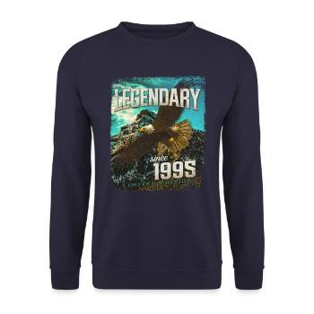 Legendary since 1995 - Unisex Sweatshirt - navy - Front - Alina (178cm) & Michal (187cm)