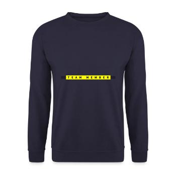 Team Mitglied Symbol - Unisex Pullover - Navy - Vorne - Alina (178cm) & Michal (187cm)