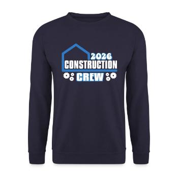 Client Team House Construction 2026 - Unisex Sweatshirt - navy - Front - Alina (178cm) & Michal (187cm)