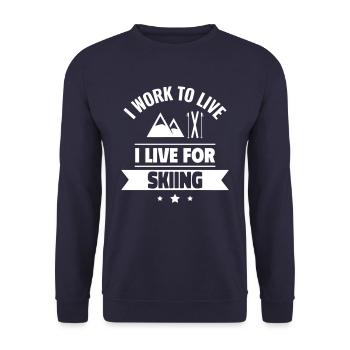 Cadeau parfait pour les amateurs de ski - Sweat-shirt Unisexe - marine - Devant - Alina (178cm) & Michal (187cm)