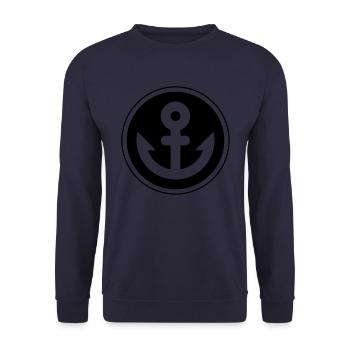 anchor - Unisex Sweatshirt - navy - Front - Alina (178cm) & Michal (187cm)