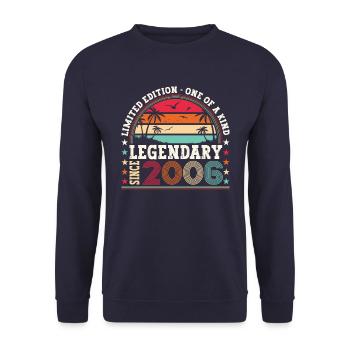Legendary 2006 17th Birthday Gift Men - Fun - Unisex Sweatshirt - navy - Front - Alina (178cm) & Michal (187cm)