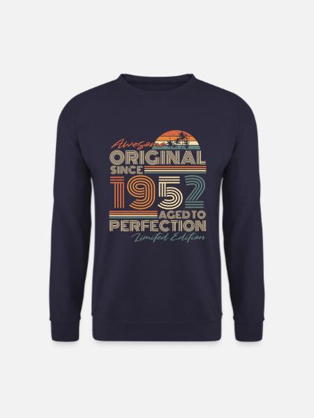 1952 Vintage Original Jahrgang Retro Geburtstag - Unisex Pullover - Navy