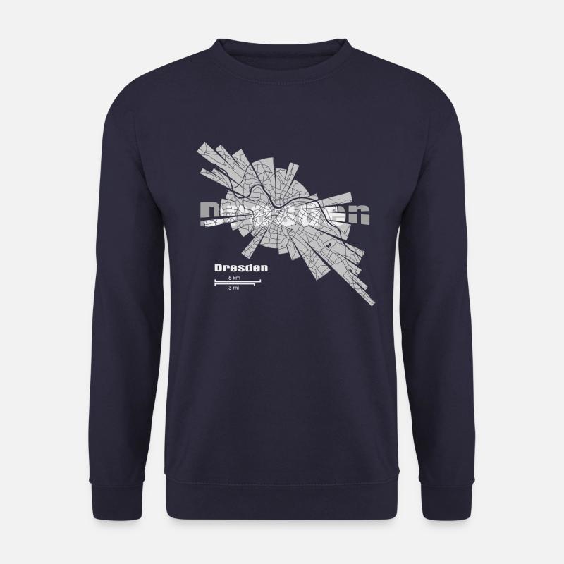 Dresden Karte - Unisex Pullover - Navy