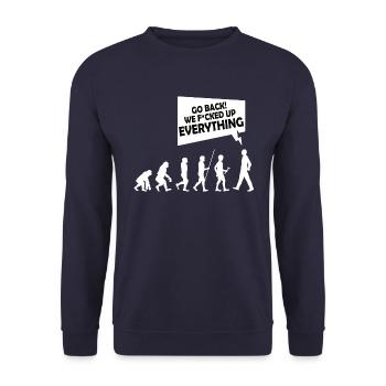 Evolution - Unisex Pullover - Navy - Vorne - Alina (178cm) & Michal (187cm)