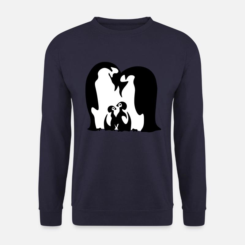 Penguin Family - Famille de pingouins - Pinguine - Unisex Pullover - Navy