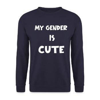 Genre Mignon Tolérance Égalité Dire - Sweat-shirt Unisexe - marine - Devant - Alina (178cm) & Michal (187cm)