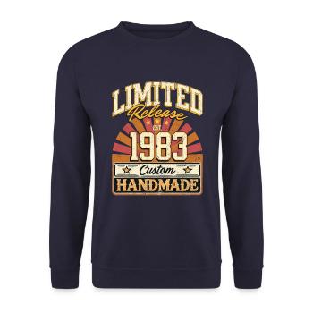 Limité 1983 Dictons drôles cadeau d’anniversaire - Sweat-shirt Unisexe - marine - Devant - Alina (178cm) & Michal (187cm)