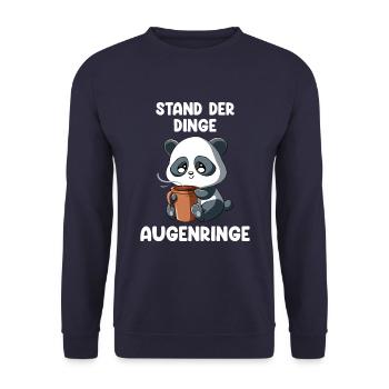 Stand Der Dinge Augenringe - Unisex Pullover - Navy - Vorne - Alina (178cm) & Michal (187cm)