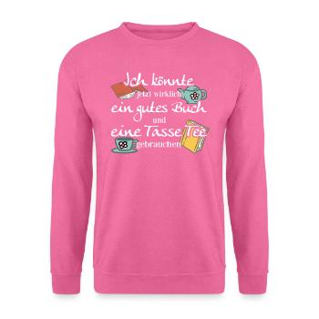 Leseratte - Bücherwurm Geschenk - Unisex Pullover - Pink - Vorne