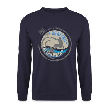 Surfing California - Unisex Pullover - Navy - Vorne - Alina (178cm) & Michal (187cm)