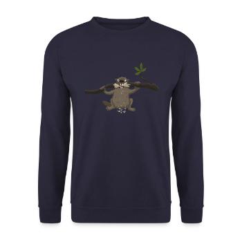 Biber - Unisex Pullover - Navy - Vorne - Alina (178cm) & Michal (187cm)