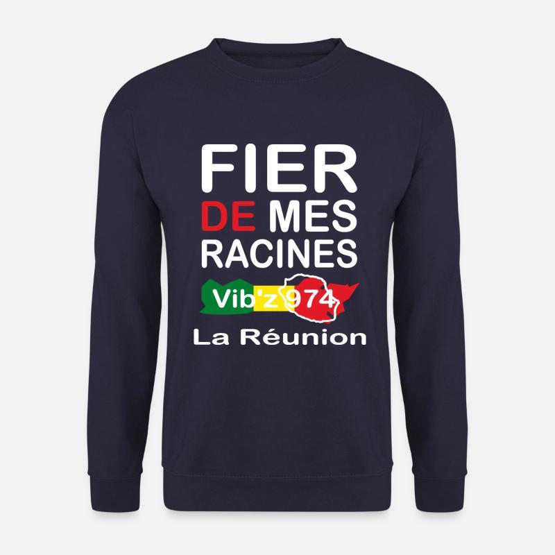 Fier de mes origines 974 - Sweat-shirt Unisexe - marine
