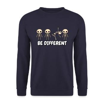Be different LGBT gay pride Month - Unisex Sweatshirt - navy - Front - Alina (178cm) & Michal (187cm)