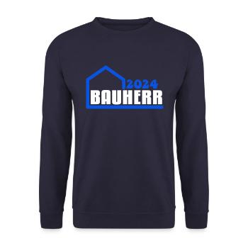 Bauherr 2024 - Unisex Pullover - Navy - Vorne - Alina (178cm) & Michal (187cm)
