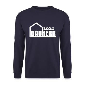 Bauherr 2024 - Unisex Pullover - Navy - Vorne - Alina (178cm) & Michal (187cm)