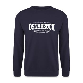 Osnabrück (white Edt. '13) - Unisex Sweatshirt - navy - Front - Alina (178cm) & Michal (187cm)